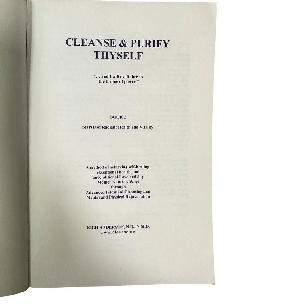 Cleanse‎ and Purify Thyself Book 2 Secrets of Radiant Energy Richard Anderson